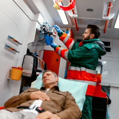 ασθενοφόρο για διακομιδή σε εφημερεύοντα